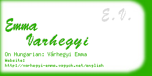 emma varhegyi business card